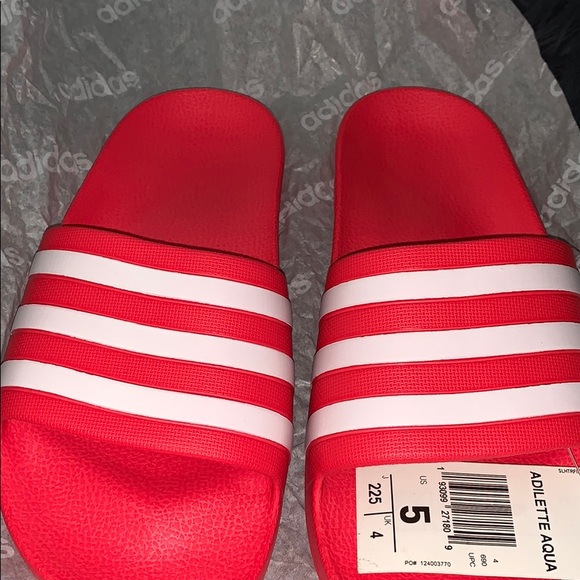 hot pink adidas slides